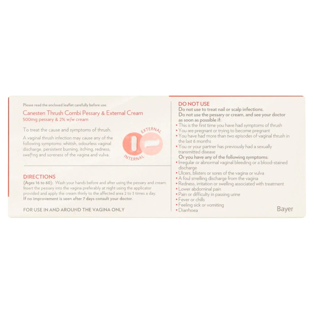 Canesten thrush combi pessary and external cream - Image 9