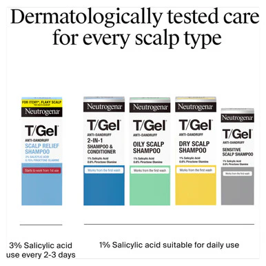Neutrogena T/Gel Anti-Dandruff Scalp Relief Shampoo 250ml - Image 7