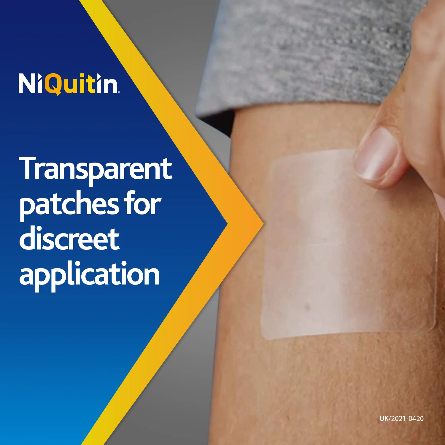 NiQuitin Pre-Quit Clear Patches 21mg 7 Pack - Image 3