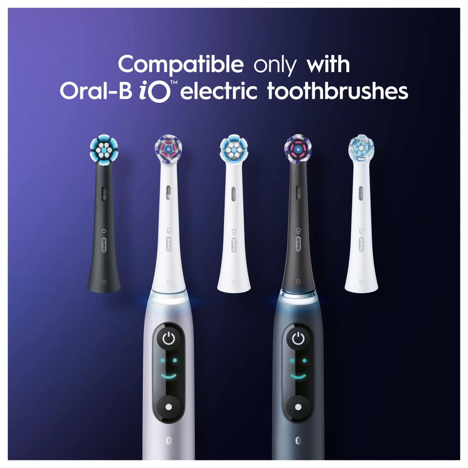 Oral-B iO Radiant White Black Brush Heads 4 Pack - Image 2