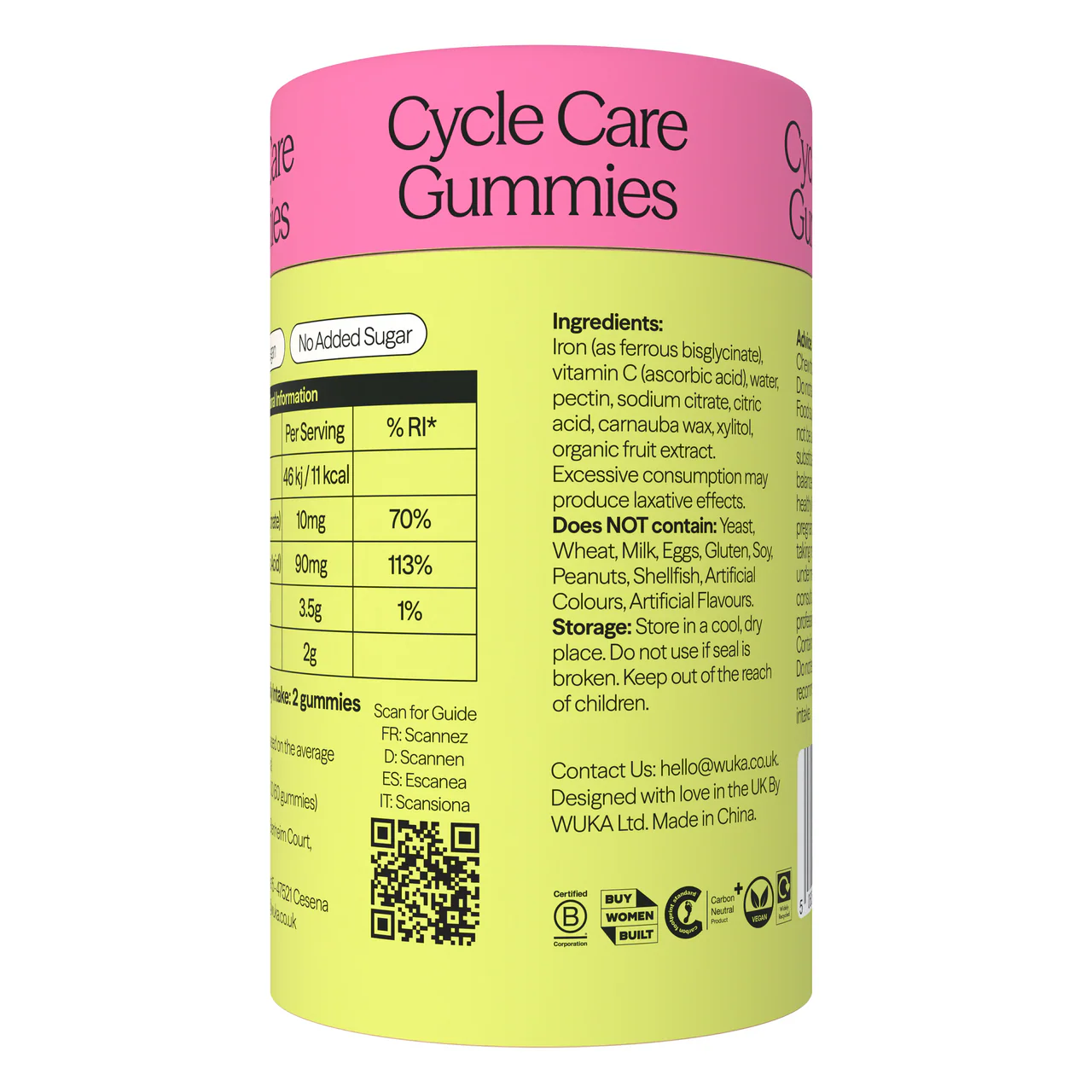 WUKA Adult Cycle Care Iron & Vitamin C 60 Gummies - Image 3