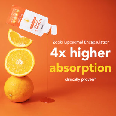 Zooki Liposomal Vitamin C 1,000mg Citrus Orange Flavour 15ml 14 Sachets - Image 2